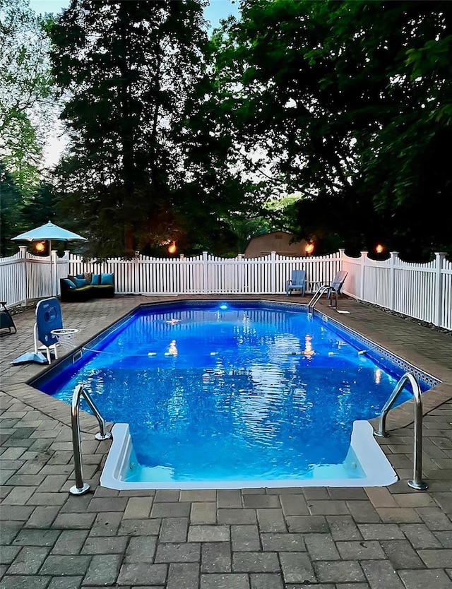 view of pool with a patio