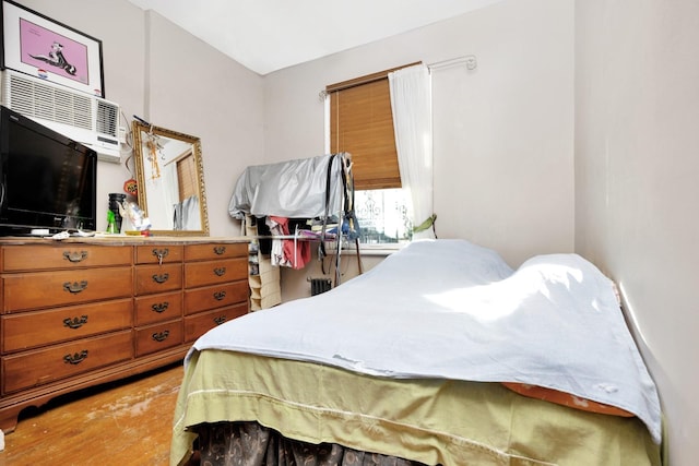 bedroom featuring light hardwood / wood-style flooring