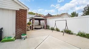 view of patio / terrace featuring a gazebo