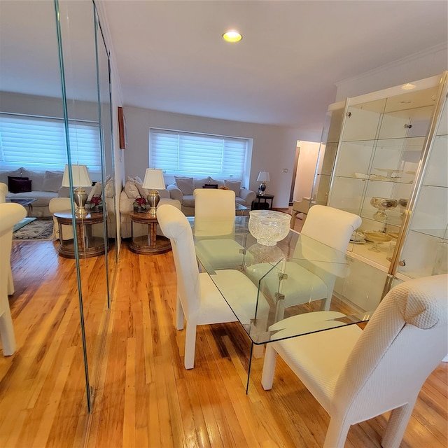 dining room featuring light wood-type flooring