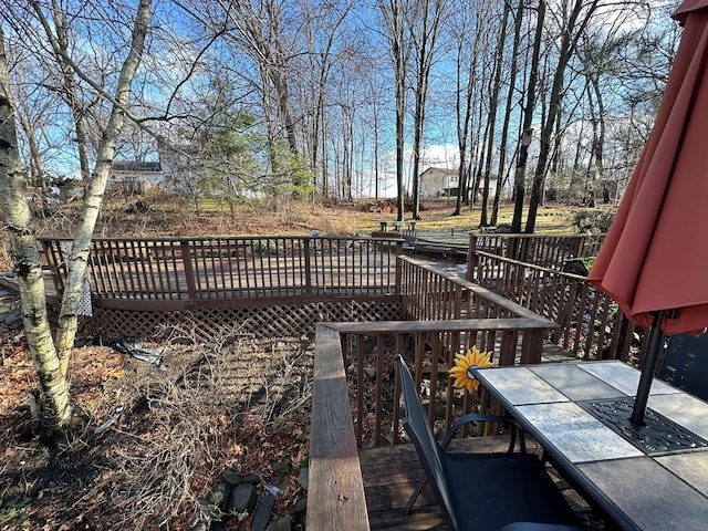 view of wooden deck