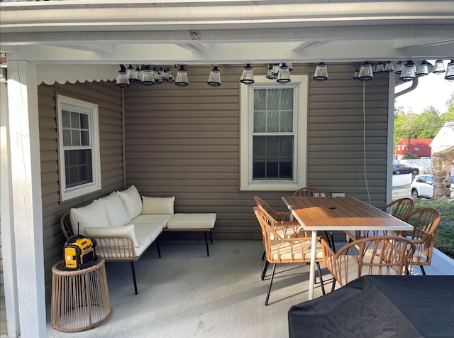 view of patio featuring outdoor lounge area