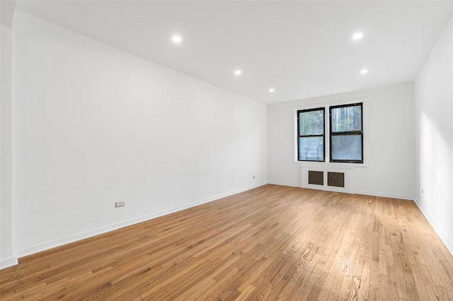 empty room featuring light hardwood / wood-style flooring