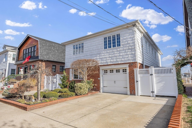 view of front facade with a garage