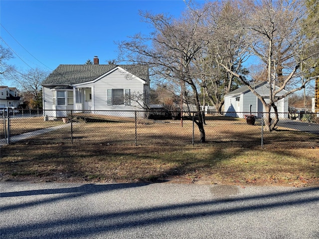 view of property exterior with a lawn