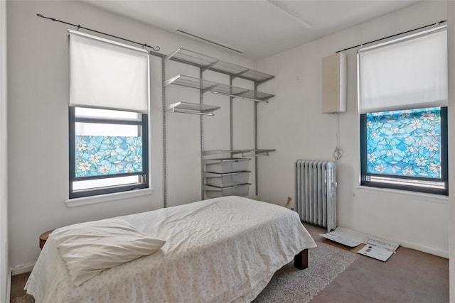 2400 Davidson Ave Unit A24, Bronx, NY 10468 - carpeted bedroom featuring radiator and multiple windows