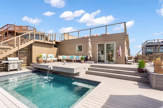 362 Ocean Walk, Fire Island Pines, NY 11782 - back of house with an outdoor hangout area and a deck