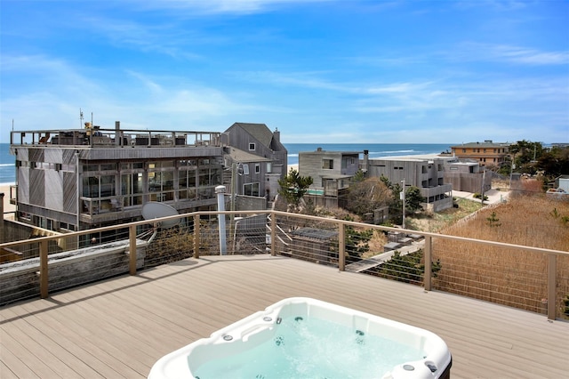 362 Ocean Walk, Fire Island Pines, NY 11782 - wooden terrace with a water view