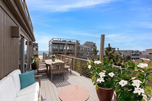 362 Ocean Walk, Fire Island Pines, NY 11782 - deck featuring outdoor dining area