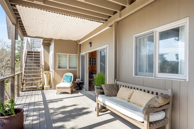 362 Ocean Walk, Fire Island Pines, NY 11782 - wooden deck featuring stairs