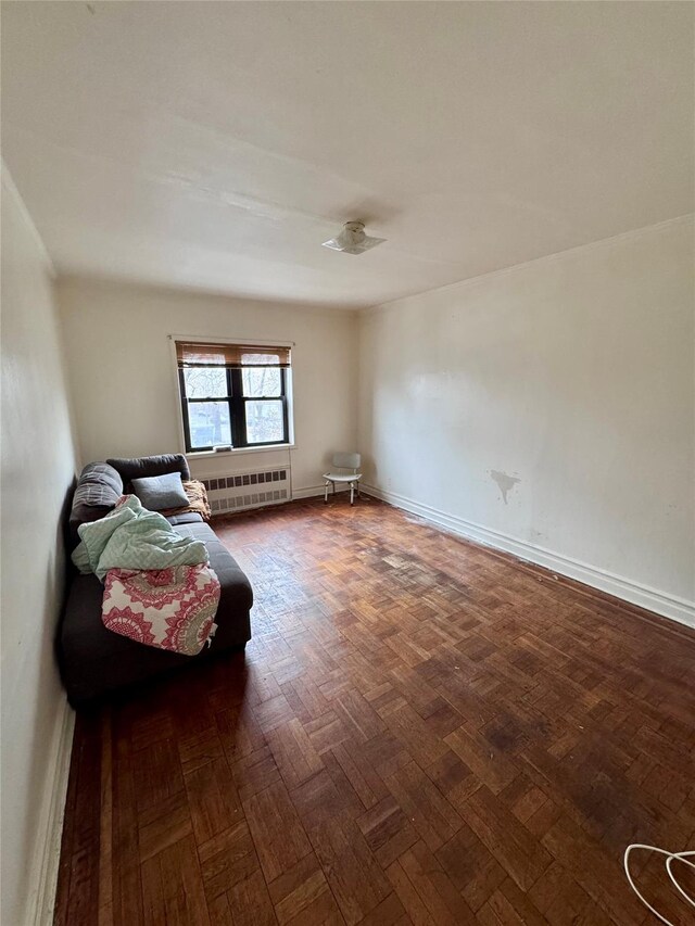 sitting room featuring radiator