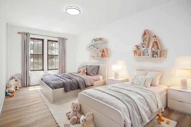 bedroom featuring light hardwood / wood-style flooring