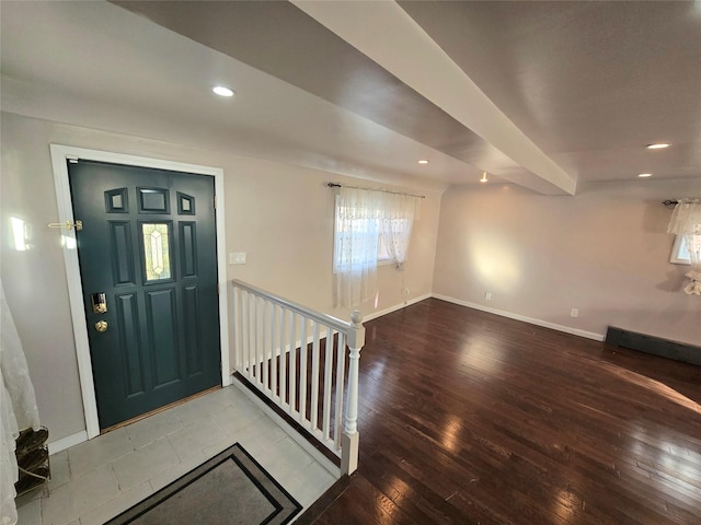 entrance foyer featuring hardwood / wood-style floors