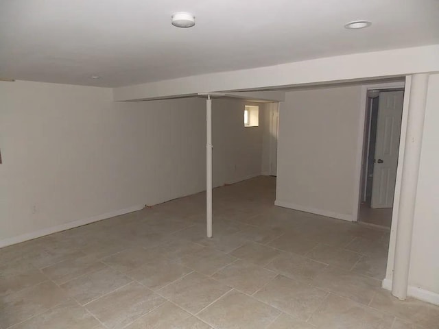 view of basement