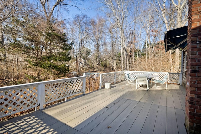 view of wooden terrace