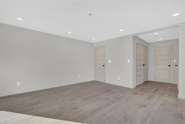 empty room featuring light hardwood / wood-style floors