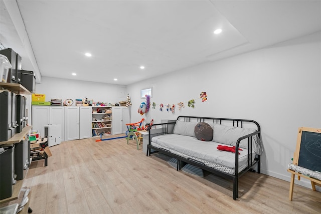 interior space with light hardwood / wood-style floors