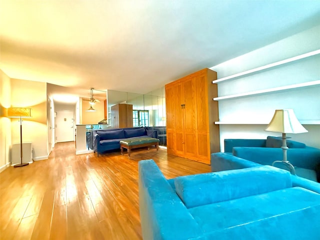 living room featuring hardwood / wood-style floors