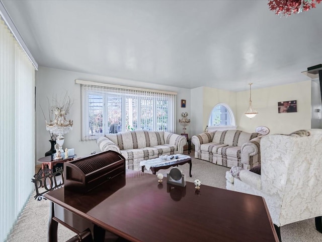 view of carpeted living room