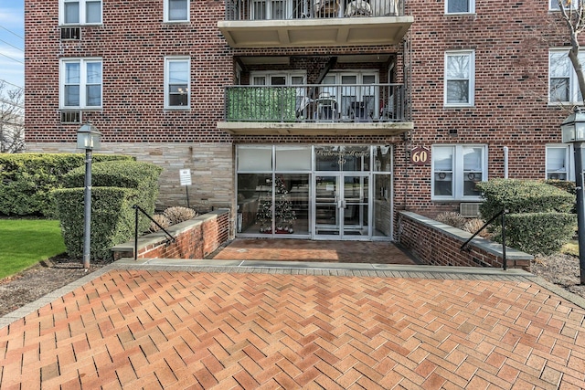 exterior space with a balcony