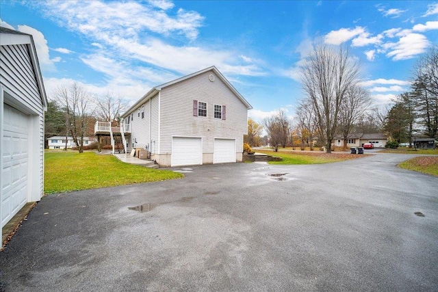 view of home's exterior featuring a yard