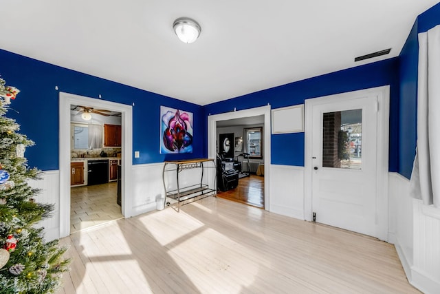 interior space featuring light hardwood / wood-style flooring