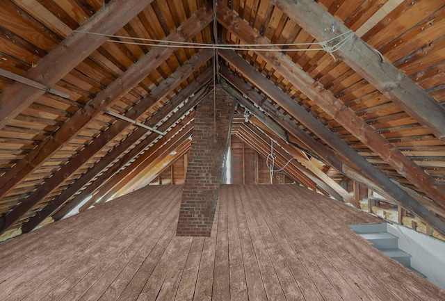 view of attic