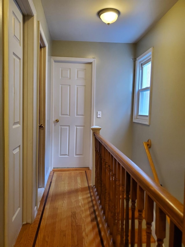 hallway featuring light wood-type flooring