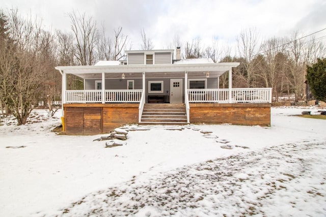 view of front of house with a porch