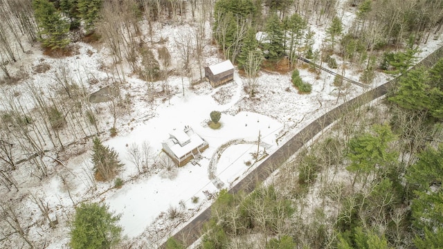 view of snowy aerial view