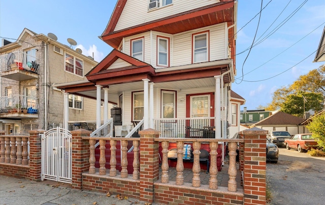 view of front facade with covered porch