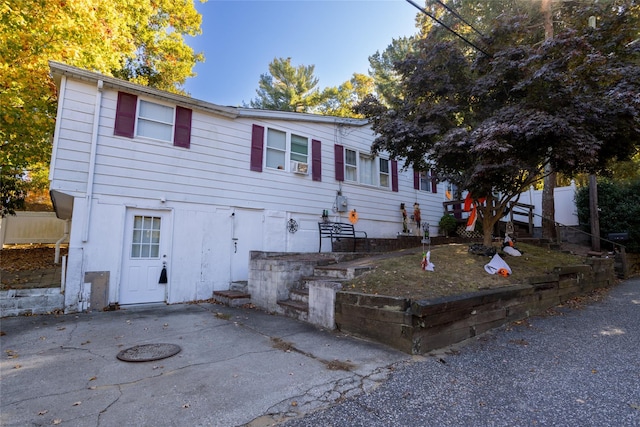 view of front of property with a patio