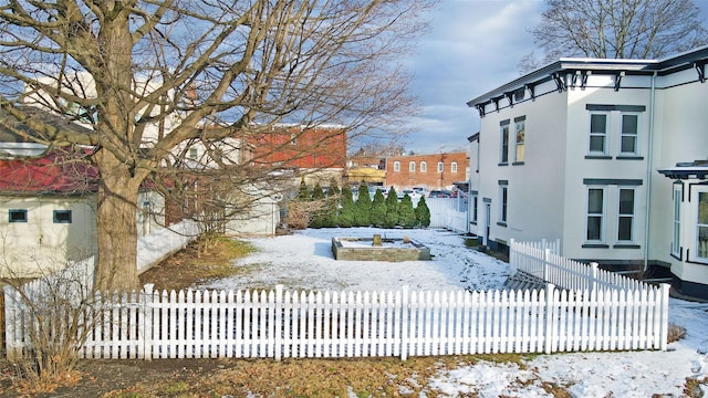 view of snowy yard