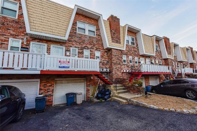 view of property with a garage