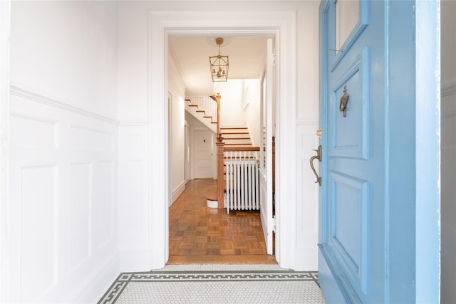 property entrance featuring radiator