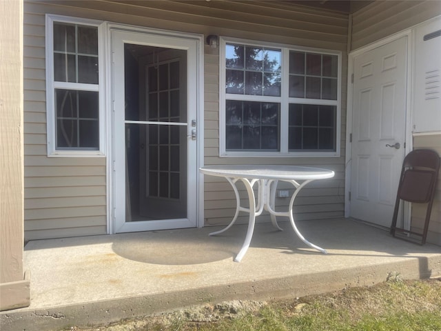 view of doorway to property