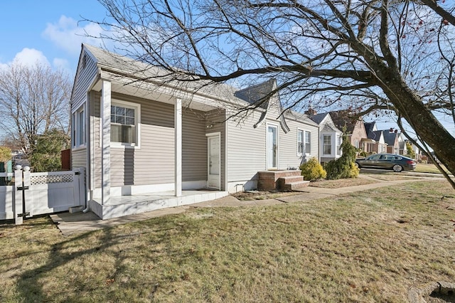 exterior space featuring a yard