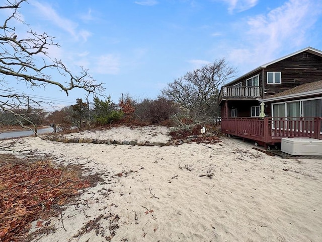 65 Lake Dr, Southold, NY 11971 - view of yard featuring a wooden deck