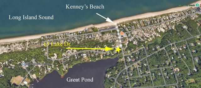 65 Lake Dr, Southold, NY 11971 - aerial overview of property's location