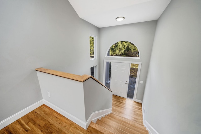 entrance foyer featuring light hardwood / wood-style flooring