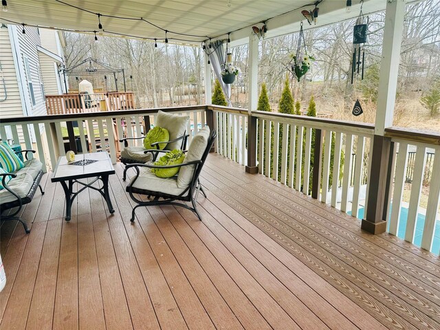 view of wooden deck