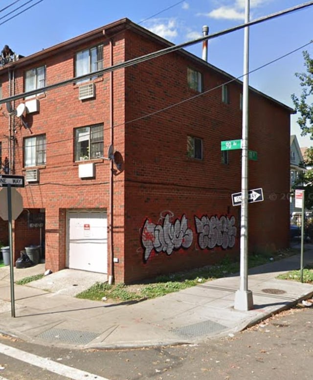 view of property featuring a garage