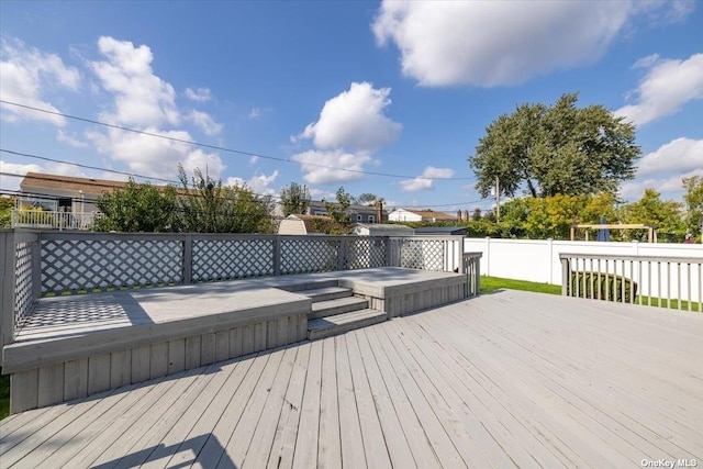 view of wooden terrace