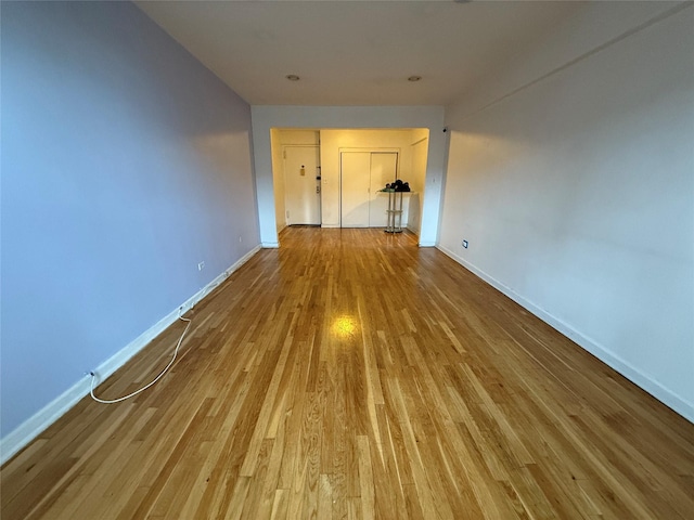 empty room featuring light wood-type flooring