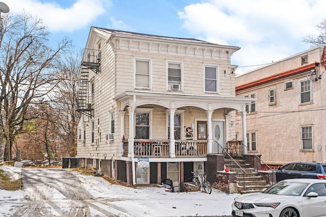 view of front of property with a porch