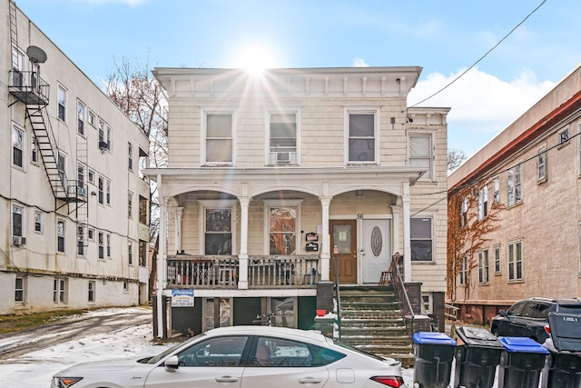 view of front of property with a porch