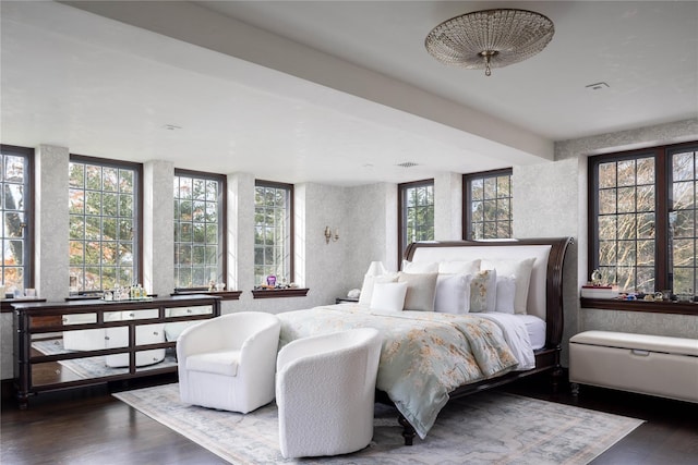 bedroom featuring wood-type flooring