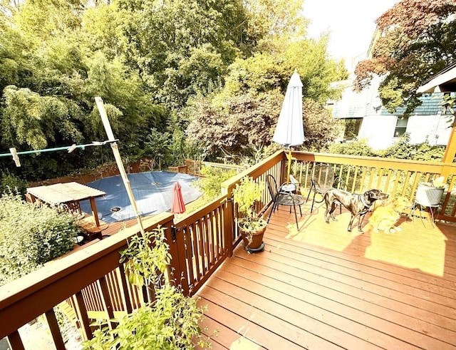 view of wooden terrace