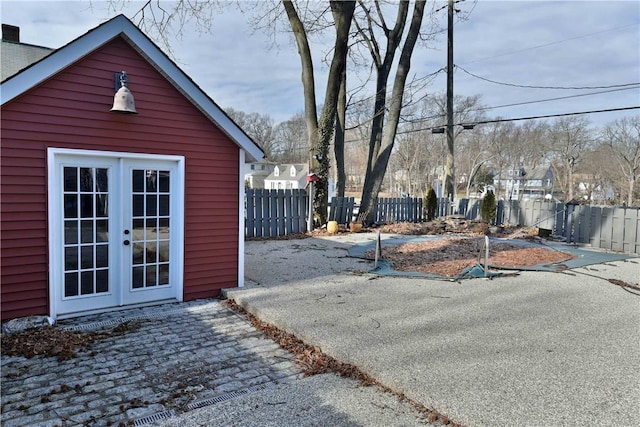 exterior space with french doors