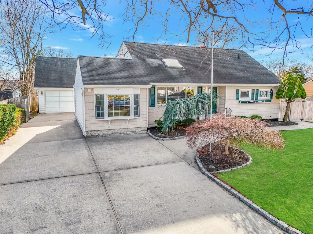 view of front of home featuring a front yard